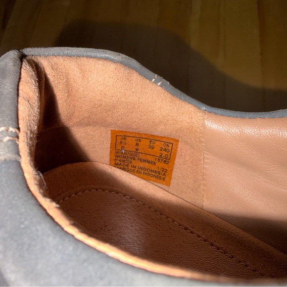 Clarks Shoes Womens 8 W Blue Leather Sneakers Zip Lace Up Casual Walking - Picture 4 of 11